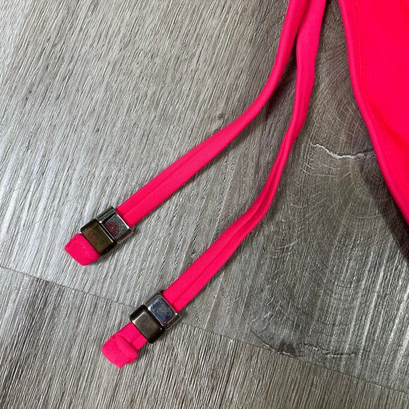 Catalina XL 16-18 Hot Pink Adjustable Ruched High Waist Swim Bottom Bikini - Picture 6 of 9